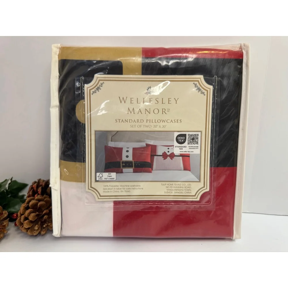 His and Hers Christmas Santa Suit Pillowcase Set
